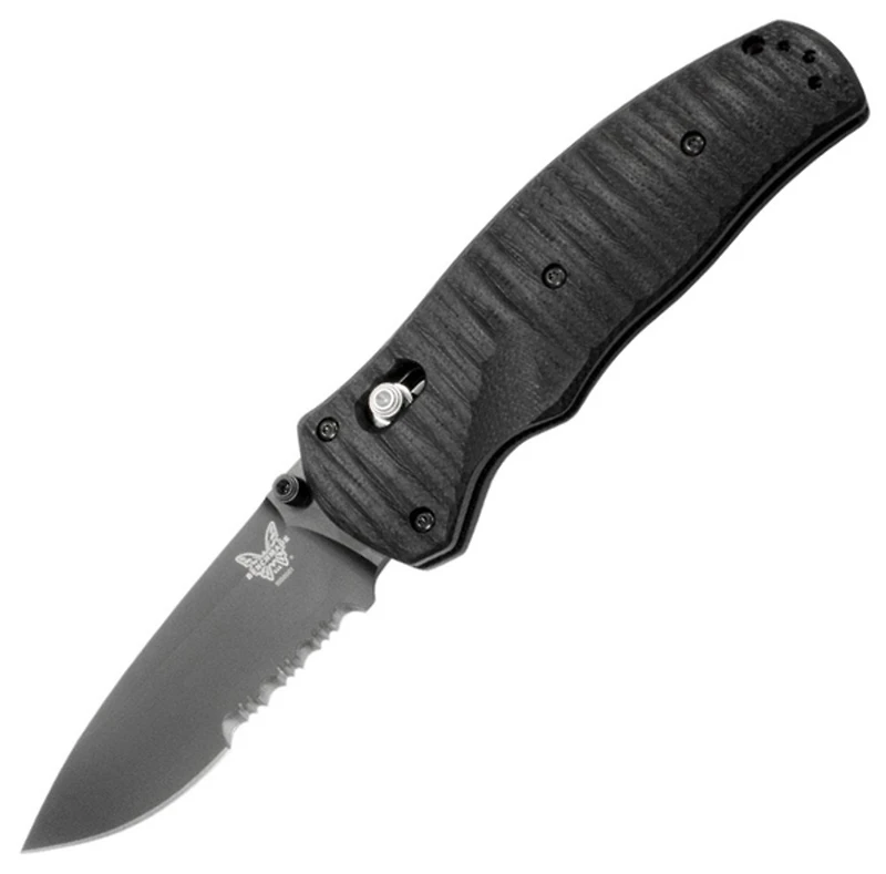 Benchmade Volli Spring Knife AXIS Lock Black G-10 [3.26" Black S30V] 1000001SBK