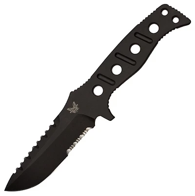 Benchmade SBK 375BK Shane Sibert Fixed Blade Handle Black Finish Coated [4.20" Black D2 Tool Steel] 1033