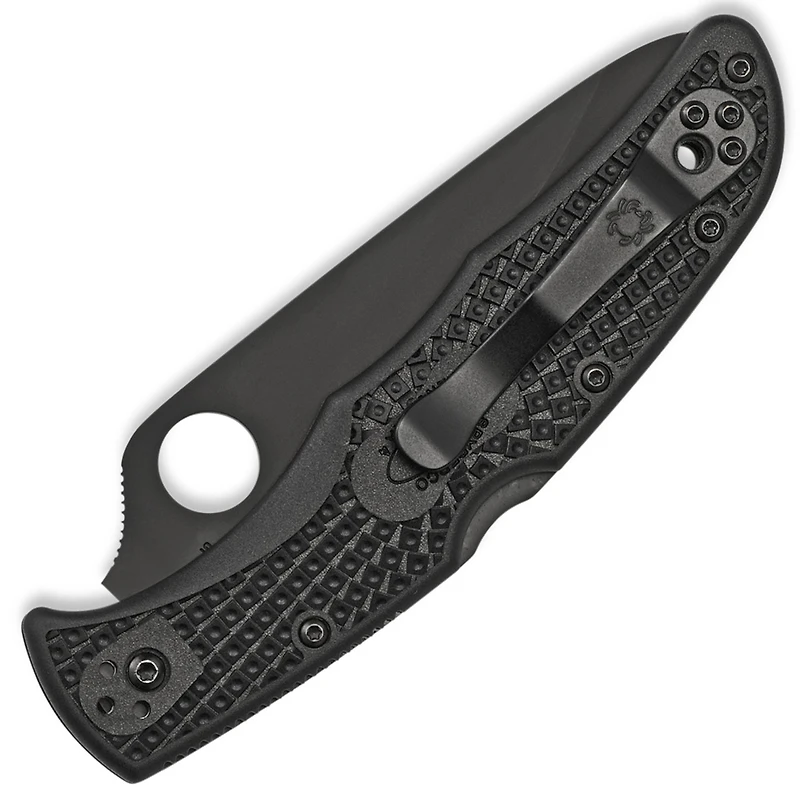 Spyderco Endura 4 Folding Knife Lockback Black FRN [3.75" Black Serrated VG-10] C10PSBBK