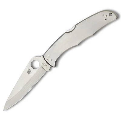 Spyderco Endura 4 Folding Knife Lockback Gray Stainless Steel [3.75" Satin VG-10] C10P