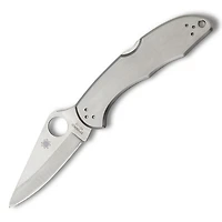 Spyderco Delica Folding Knife LockBack Gray Stainless Steel [2.875" Satin VG-10] C11P
