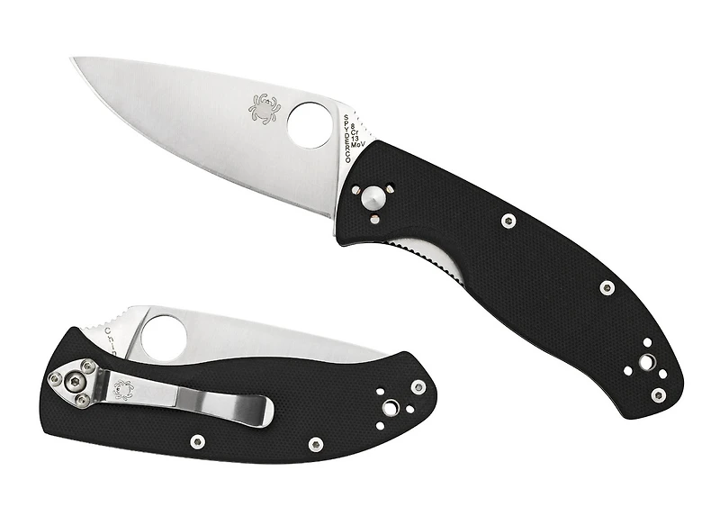 Spyderco Tenacious Folding Knife Liner Lock Black G-10 [3.39" Satin 8Cr13MoV] C122GP