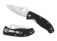 Spyderco Tenacious Folding Knife Liner Lock Black G-10 [3.39" Satin 8Cr13MoV] C122GP