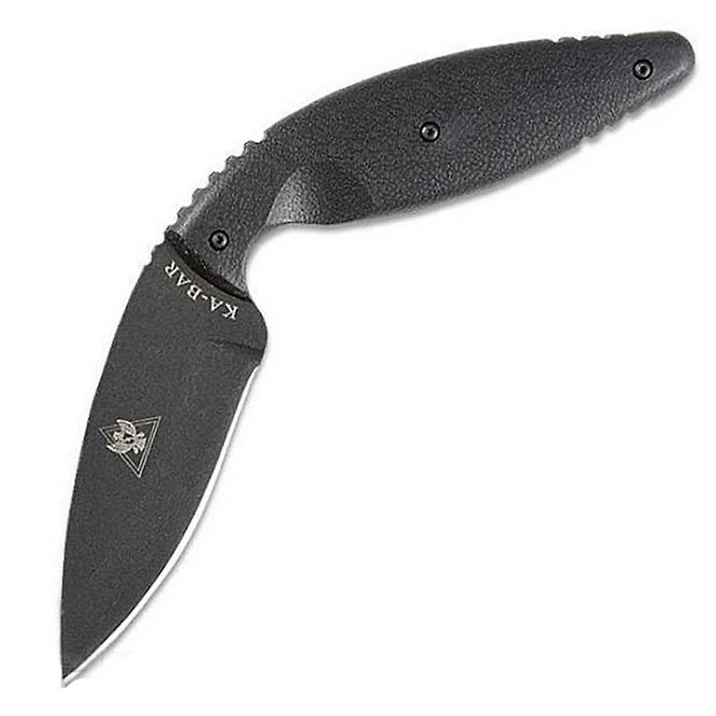 Ka-Bar TDI Fixed Blade Knife Black Zytel [3.625" Plain Black] Drop Point 1482