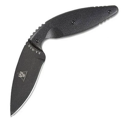 Ka-Bar TDI Fixed Blade Knife Black Zytel [3.625" Plain Black] Drop Point 1482