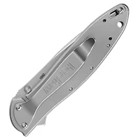 Kershaw Leek Spring Assisted Knife Gray Stainless Steel [3.00" Bead Blast 14C28N] Wharncliffe 1660