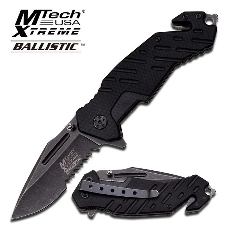 Bk M-tech Xtreme Rescue Blackwash AO Pocket Knife