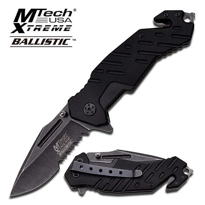 Bk M-tech Xtreme Rescue Blackwash AO Pocket Knife