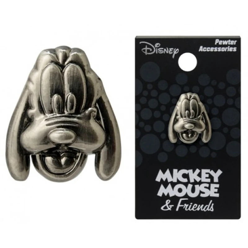 Mickey Mouse Pluto's Head Pewter Lapel Pin
