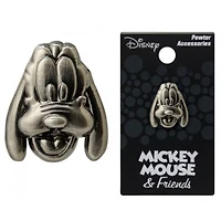 Mickey Mouse Pluto's Head Pewter Lapel Pin