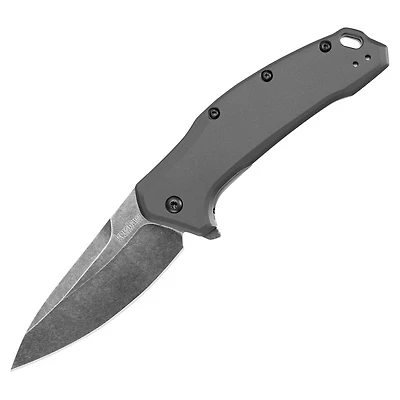 Kershaw Link Spring Assisted Knife Gray Aluminum [3.25" Black 420HC] 1776GRYBW