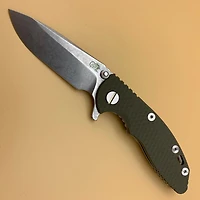 Hinderer Knives XM-18 Manual Knife Frame Lock OD Green G-10 [3.00" Plain Stonewash CPM-S20V] K10810SP00