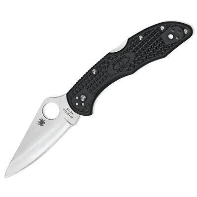 Spyderco Delica 4 Folding Knife Back Lock Black FRN [2.875” Satin VG-10] C11PBK