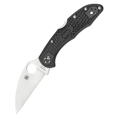 Spyderco Delica 4 Folding Knife Lockback Black FRN [2.875" Satin VG-10] Wharncliffe C11FPWCBK