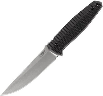 CRKT Strafe Fixed Blade Knife Black GFN [4.625" Stonewash 8Cr13MoV] Tanto 1210