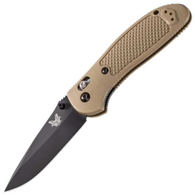 Benchmade Griptilian Pardue Folding Knife AXIS Lock Desert Sand Nylon Polymer [3.45" Black S30V] 551BKSN-S30V
