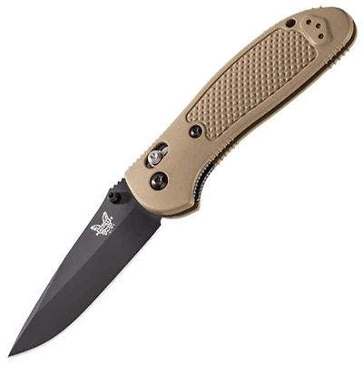 Benchmade Griptilian Pardue Folding Knife AXIS Lock Desert Sand Nylon Polymer [3.45" Black S30V] 551BKSN-S30V