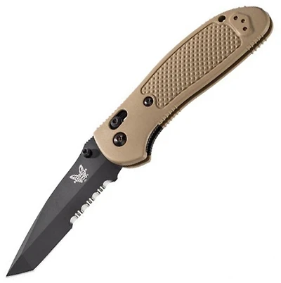 Benchmade Griptilian Pardue Folding Knife AXIS Lock Desert Sand Nylon [3.45" Black S30V] 553SBKSN-S30V