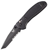 Benchmade Griptilian Pardue Folding Knife AXIS Lock Black Nylon [3.45" Black S30V] 553SBK-S30V