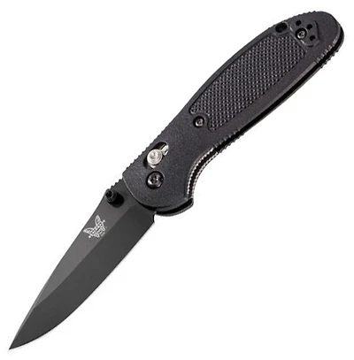 Benchmade Mini Griptilian Folding Knife AXIS Lock Black Nylon [2.91" Black S30V] 556BK-S30V