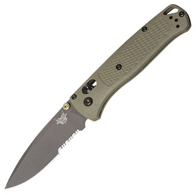 Benchmade Bugout Folding Knife AXIS Lock Green Nylon [3.24" Gray S30V]  535SGRY-1