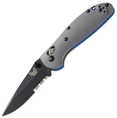 Benchmade Mini Griptilian Pardue Folding Knife AXIS Lock Gray G-10 [2.91" Black 20CV] 556SBK-1