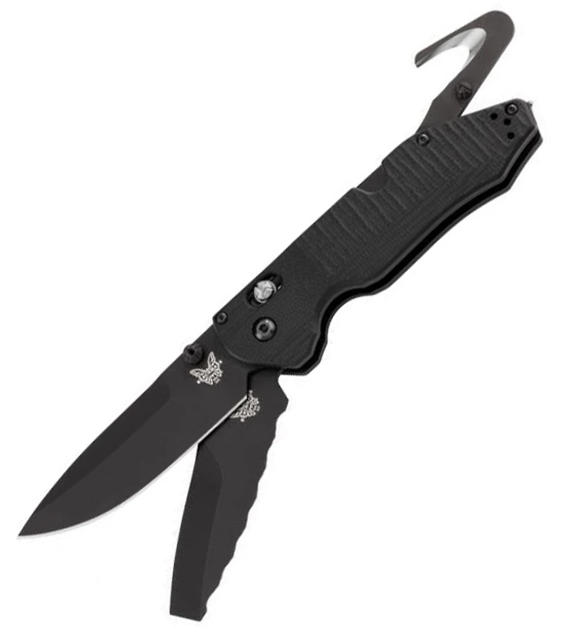 Benchmade Outlast Folding Knife Option Lock Black G-10 [3.59" Black S30V] 365BK