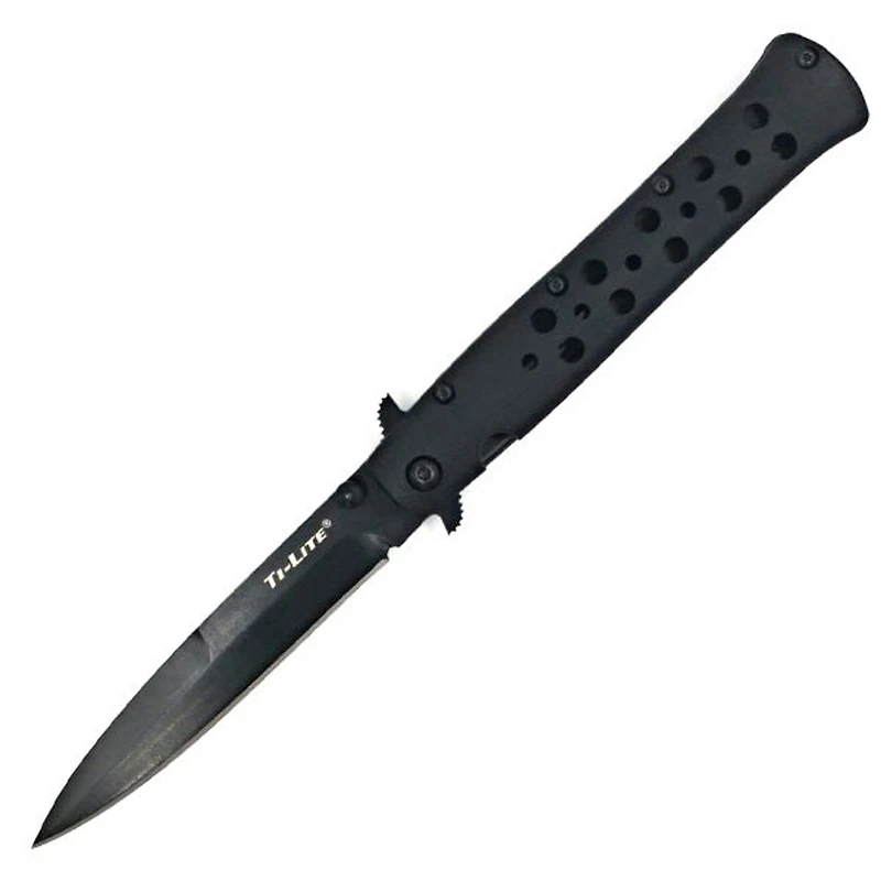 Cold Steel Ti-Lite Limited Edition Manual Knife Liner Lock Black G-10 [4.0" Plain Black CTS-XHP] Spear Point 26AGST