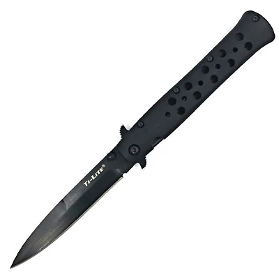Cold Steel Ti-Lite Limited Edition Manual Knife Liner Lock Black G-10 [4.0" Plain Black CTS-XHP] Spear Point 26AGST