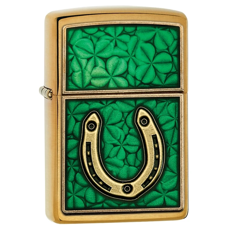 Clover & Horseshoe Emblem Zippo