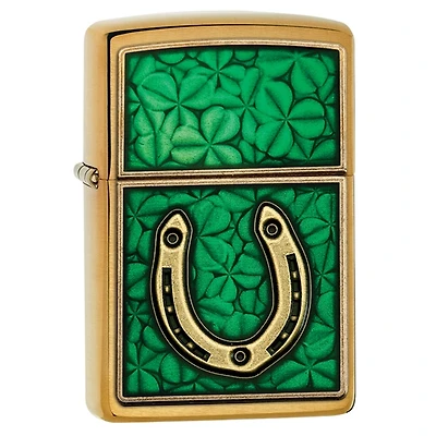 Clover & Horseshoe Emblem Zippo