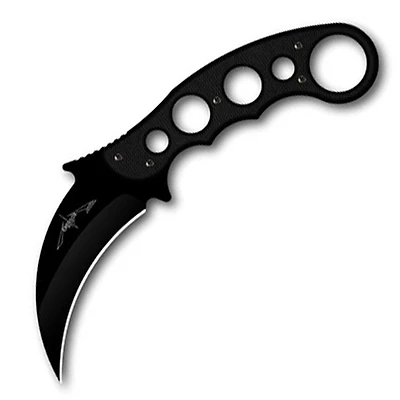 Emerson Knives Karambit Fixed Blade Knife Black G-10 [2.625" Plain Black] Hawkbill