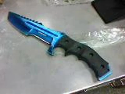 Wartech (BLUE) Fixed Blade with Grip 11"