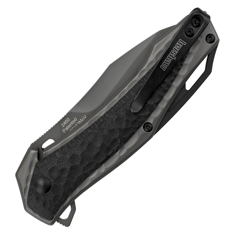 Kershaw Vedder Spring Assisted Knife Black/Gray G-10 [3.25" Gray 8Cr13MoV] Wharncliffe 2460