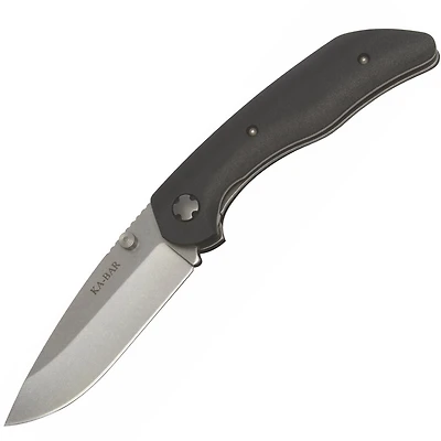 Ka-Bar Jarosz Manual Knife Liner Lock Black GFN [3.50" Stonewash Plain] 7505
