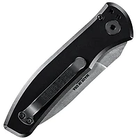 Gerber Empower Automatic Knife Plunge Lock Black/White Aluminum [3.25" Stonewash Plain] 30-001323