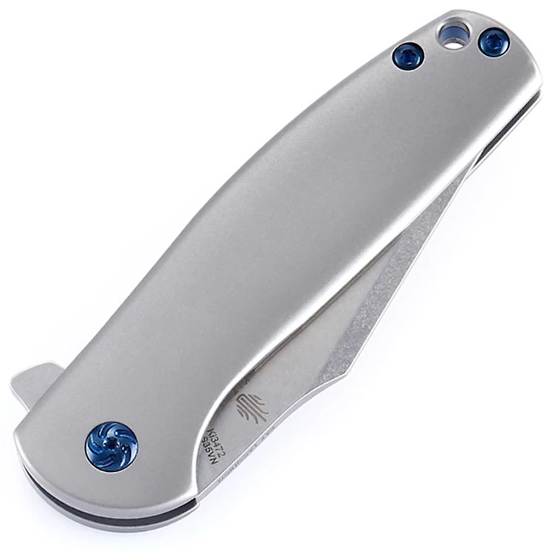 Kizer Ursa Minor Manual Knife Frame Lock Gray Titanium [3.125" Stonewash S35VN] Clip Point Ki3472