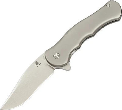 Kizer Dorado Manual Knife Frame Lock Gray Titanium [3.50" Stonewash S35VN] Clip Point Ki455A1