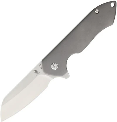 Kizer Guru Manual Knife Frame Lock Gray Titanium [3.00" Satin S35VN] Sheepsfoot Ki3504K2