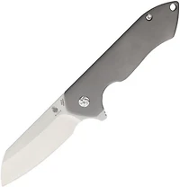 Kizer Guru Manual Knife Frame Lock Gray Titanium [3.00" Satin S35VN] Sheepsfoot Ki3504K2