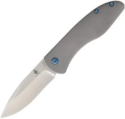 Kizer Velox 2 Manual Knife Frame Lock Gray Titanium [3.375" Stonewash S35VN] Drop Point Ki4478