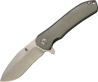 Kizer Hustler manual Knife Frame Lock Gray Titanium [3.625" Satin S35VN] Drop Point Ki5464A1