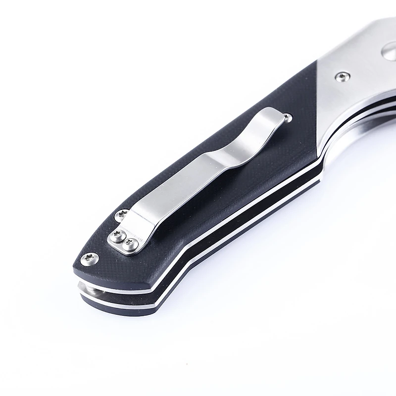 Kizer Vanguard Series Kane Manual Knife Liner Lock Black G-10 [3.50" Stonewash VG-10] Clip Point V4467A1