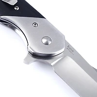 Kizer Vanguard Series Kane Manual Knife Liner Lock Black G-10 [3.50" Stonewash VG-10] Clip Point V4467A1