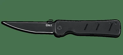 CRKT Otanashi Noa Ken Manual Knife Frame Lock Black G-10 [4.50" Plain Black] Clip Point 2906