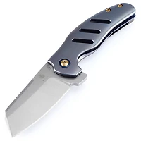 Kizer C01C Folding Knife Frame Lock Blue Titanium [3.25" Stonewash S35VN] Sheepsfoot Ki4488A