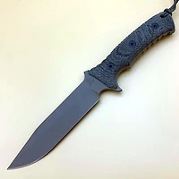 CRK Pacific Fixed Blade Knife Gray Micarta [6.00" Black Plain] Clip Point
