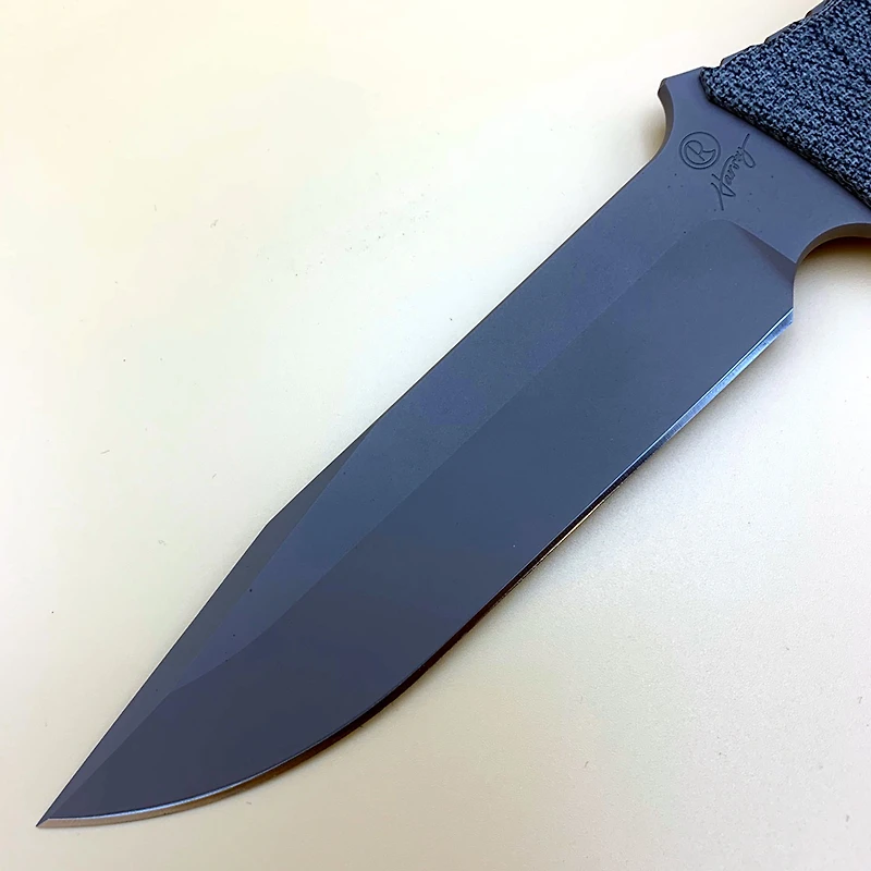 CRK Pacific Fixed Blade Knife Gray Micarta [6.00" Black Plain] Clip Point