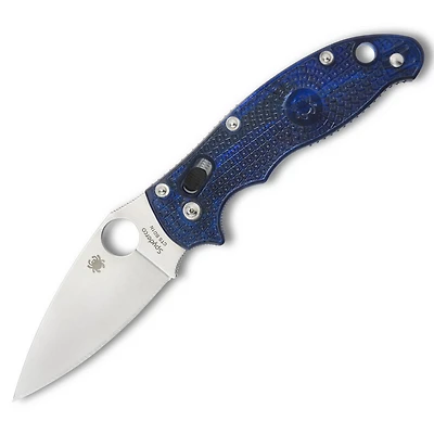 Spyderco Manix 2 Folding Knife Ball Bearing Lock Blue FRCP [3.37" Satin CTS-BD1N] C101PBL2