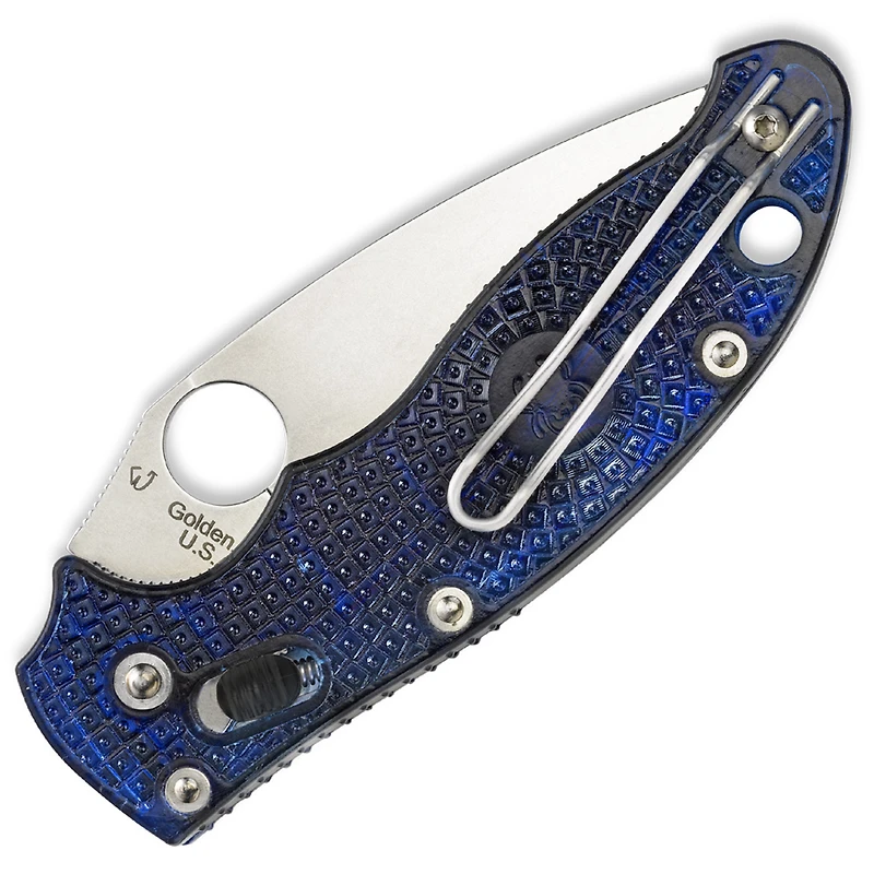 Spyderco Manix 2 Folding Knife Ball Bearing Lock Blue FRCP [3.37" Satin CTS-BD1N] C101PBL2